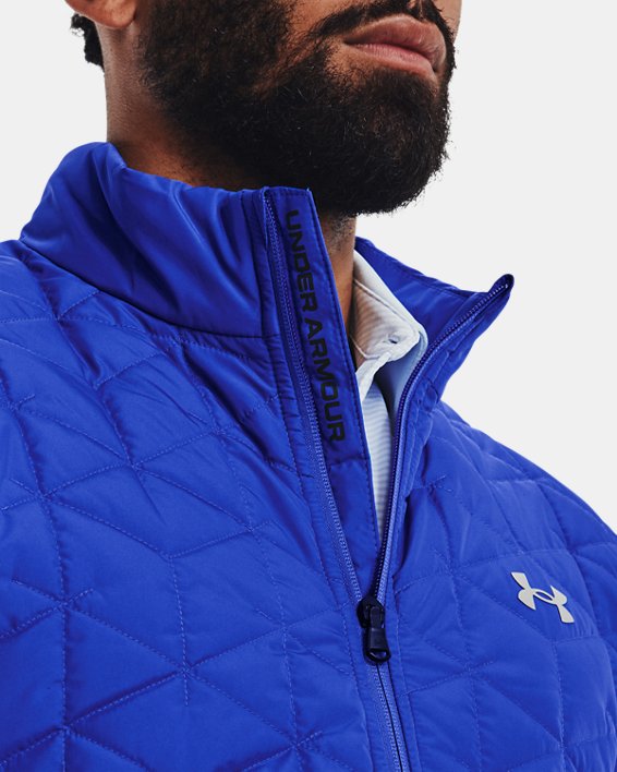 Men's UA Storm ColdGear® Reactor Golf Hybrid Jacket, Blue, pdpMainDesktop image number 3